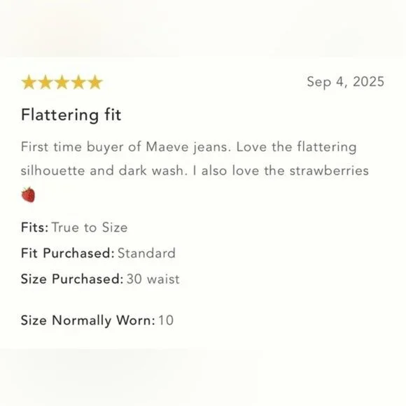 NWT Size 27- Maeve Wide-Leg Jeans Strawberry Embroidered (NWT US$ 158) - Picture 9 of 16